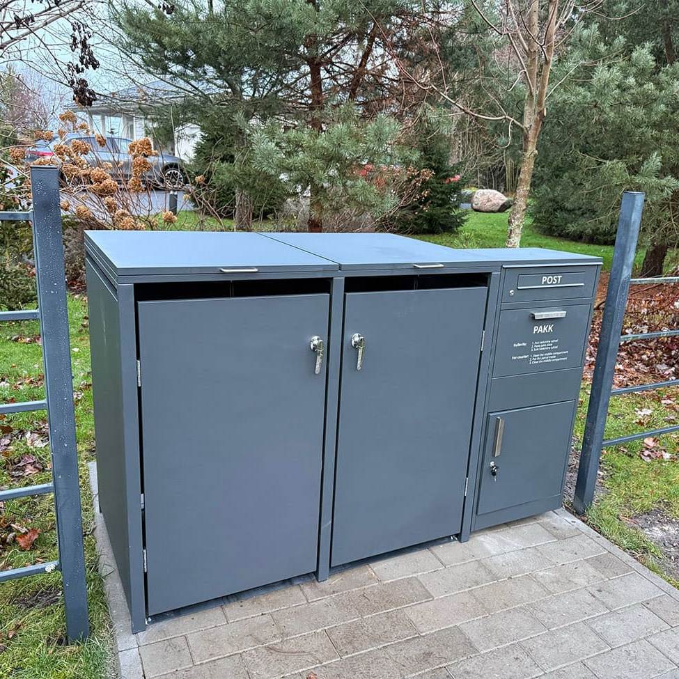 Elegantsed prügikasti ümbrised ja pakikastid – disain, mis peidab ja kestab