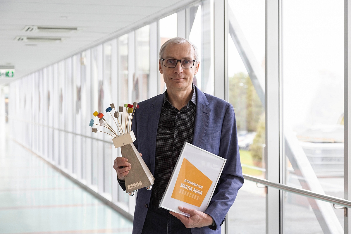 Arhitekt Martin Aunin, Eesti Betooniühingu „Betoonisõber 2026“ aunimetuse laureaat.